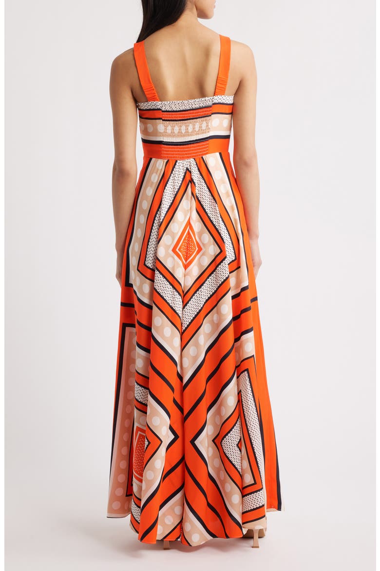 Scarf Maxi Sundress, Alternate, color, RED