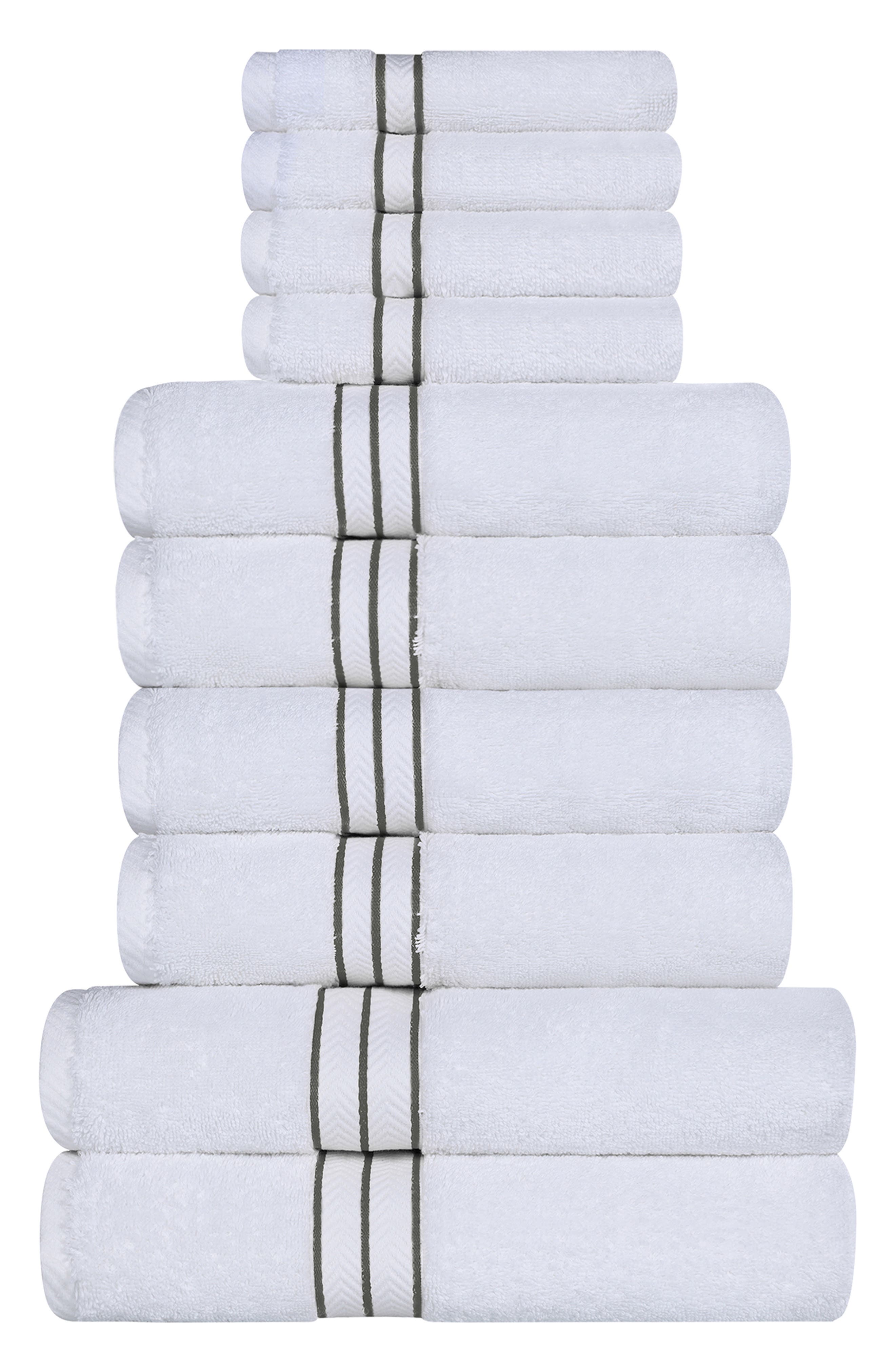 Superior 10-Piece Turkish Cotton Towel Set
