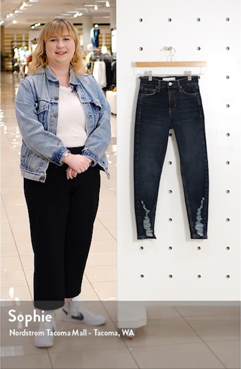 Jamie High Waist Ripped Hem Skinny Jeans, sales video thumbnail