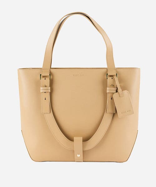 Gigi Pip Hayes Hat Carrying Tote In Tan