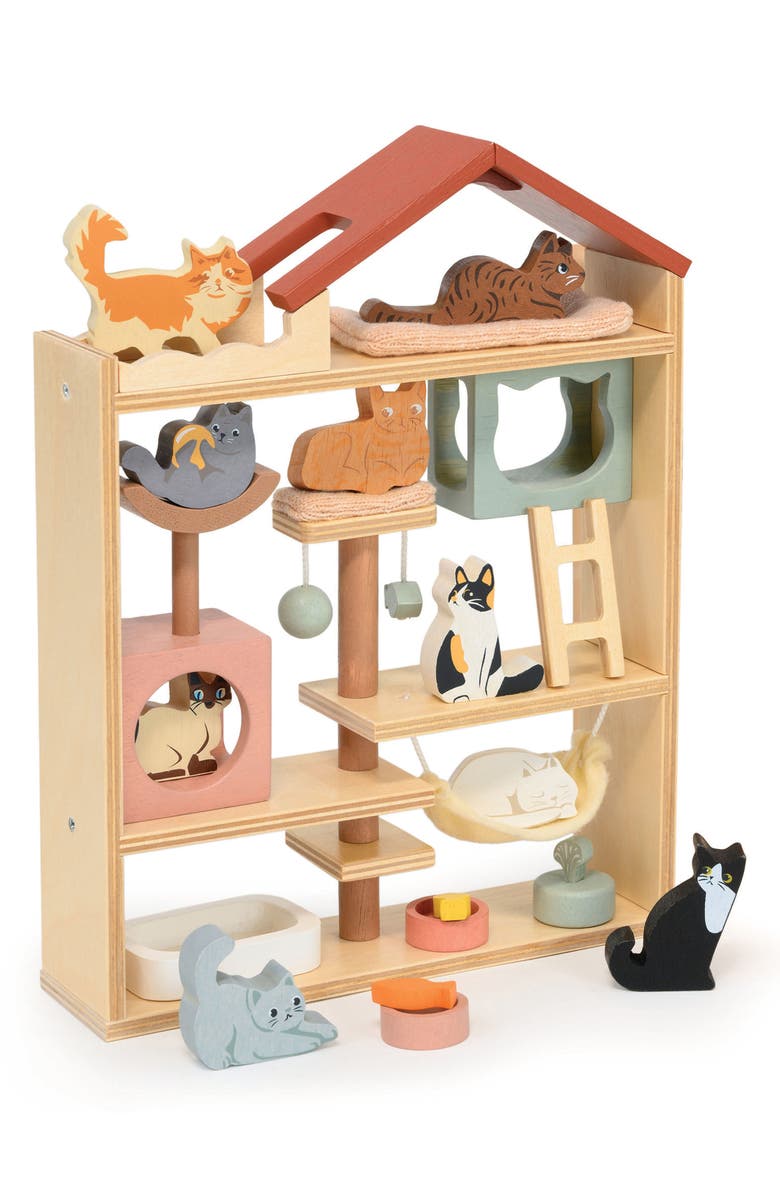 Tender Leaf Toys Purrfect Stay Cat Hotel Playset, Alternate, color, 