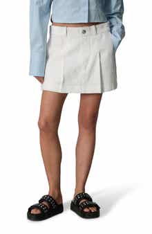 rag & bone Esme Pleated Front Cotton Blend Skort