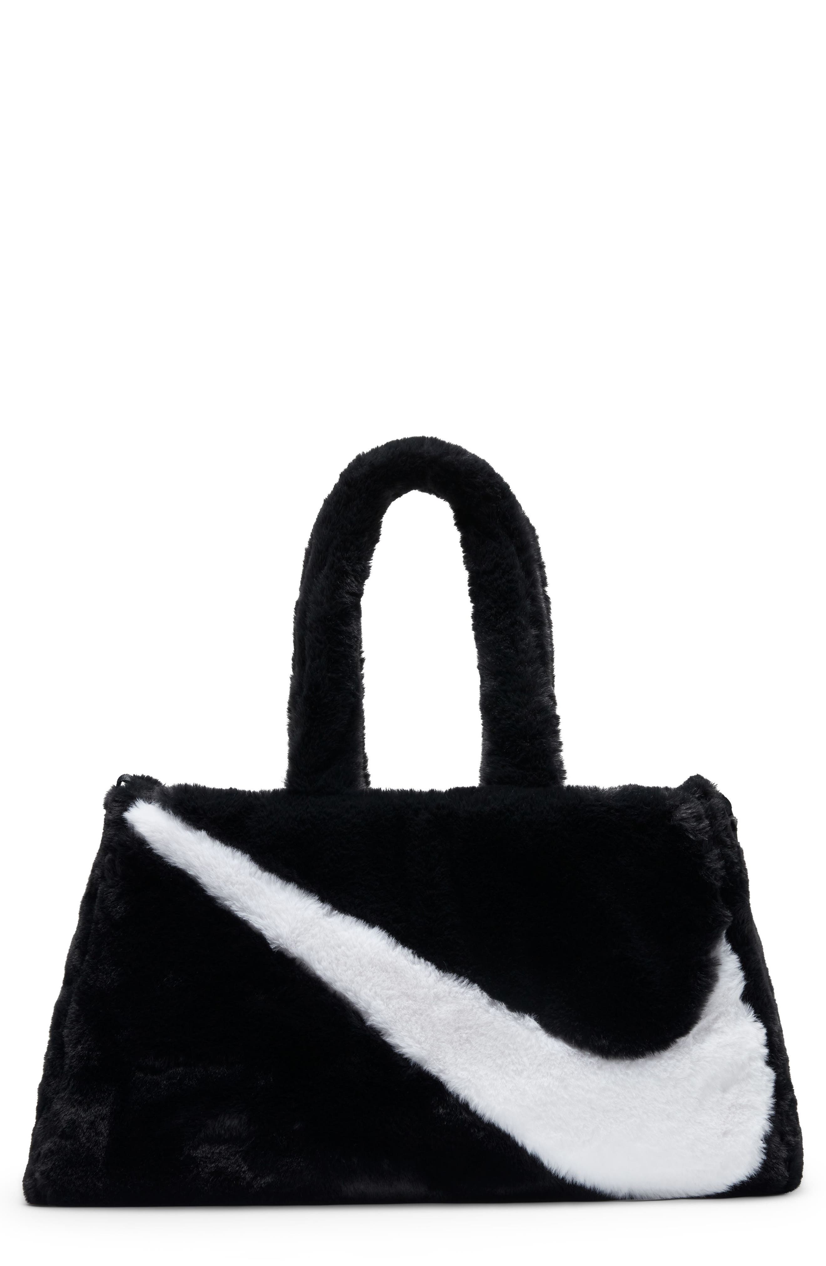 Nike Sportswear Faux Fur Tote Bag, Main, color, 