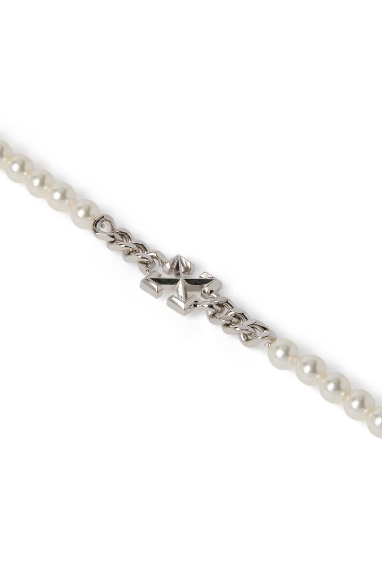 Men's Arrow Pearl Full Bracelet, Alternate, color, Silver
