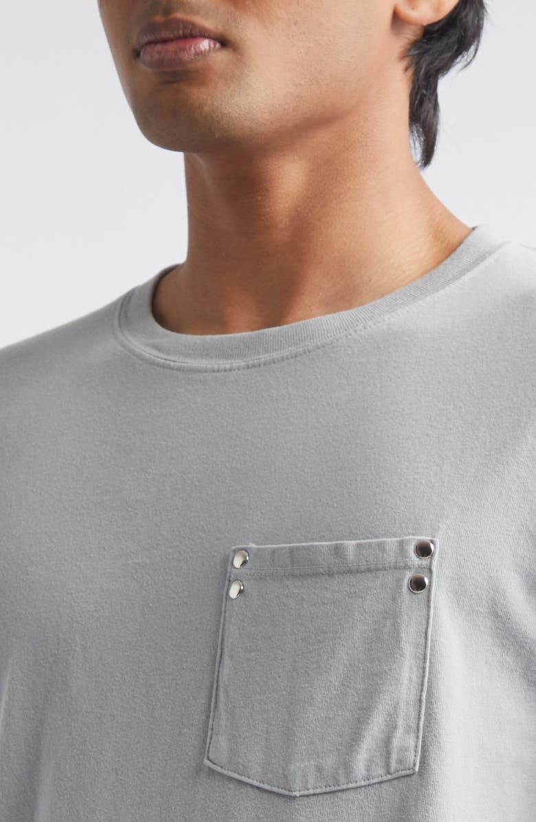 PHIPPS Stud Pocket Cotton T-Shirt, Alternate, color, Concrete