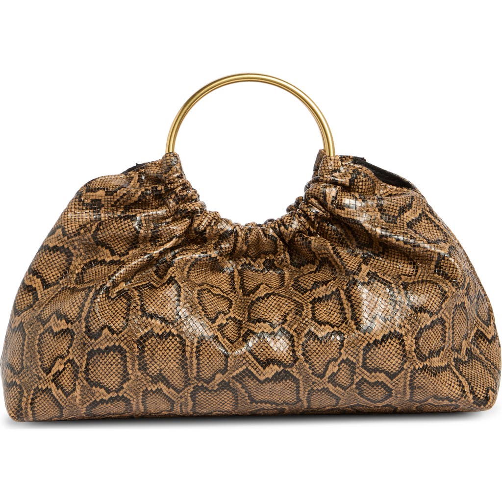 Rebecca Minkoff Mini Madeleine Top Handle Bag In Animal Print