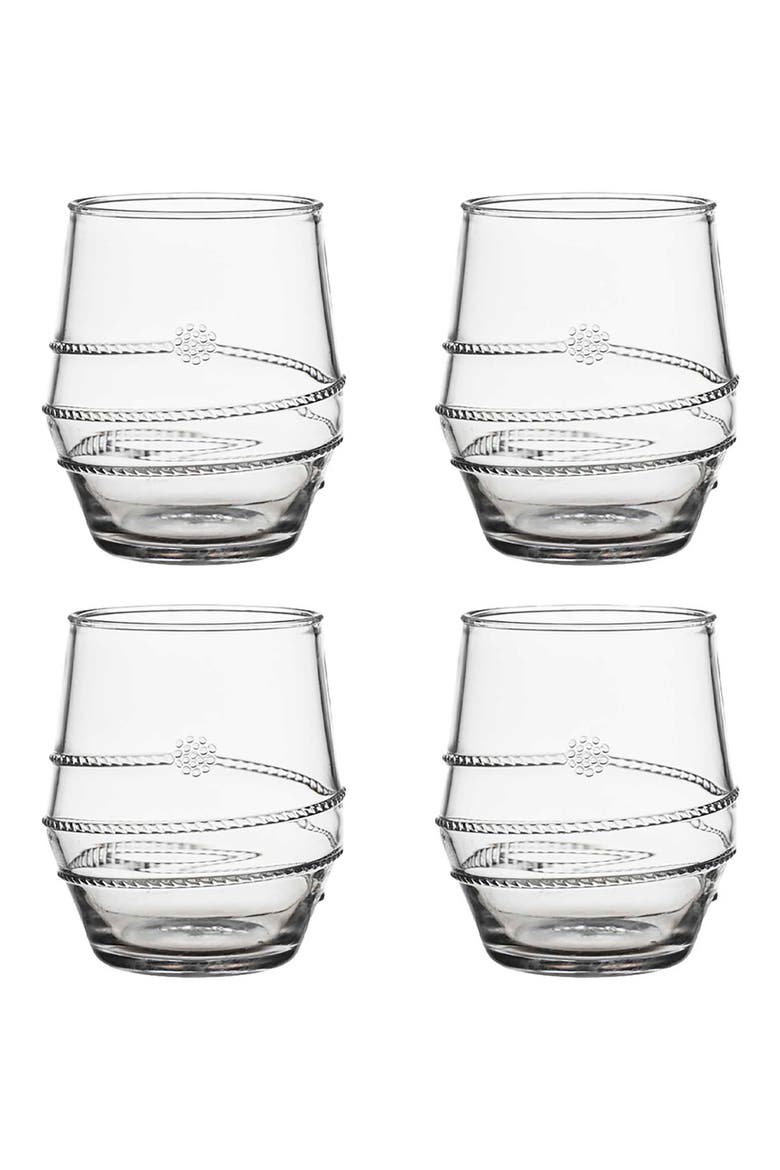 Amalia Acrylic Set of 4 Small Tumblers, Main, color, CLEAR