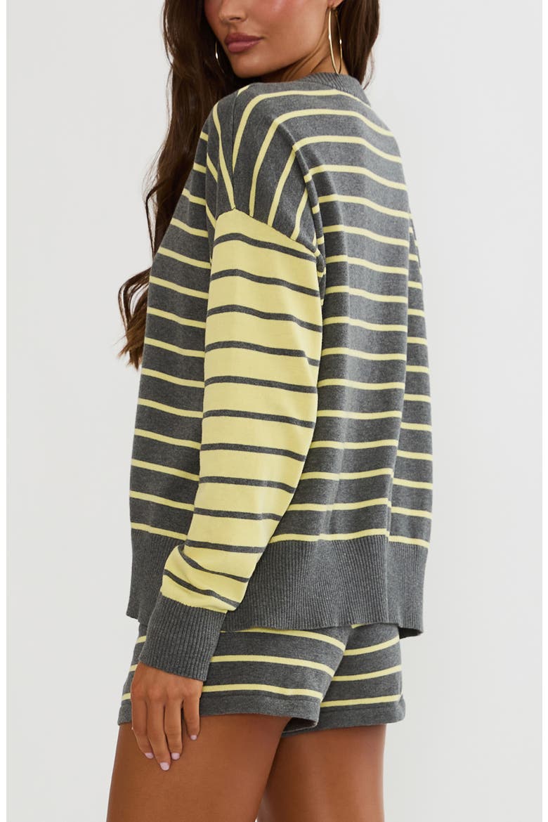 Callie Colorblock Stripe Sweater, Alternate, color, BUTTER GRAY STRIPE