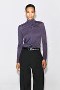 COS Fluid Scarf-Detail Top