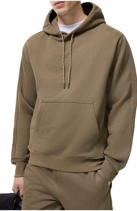 Check Piping Cotton Hoodie