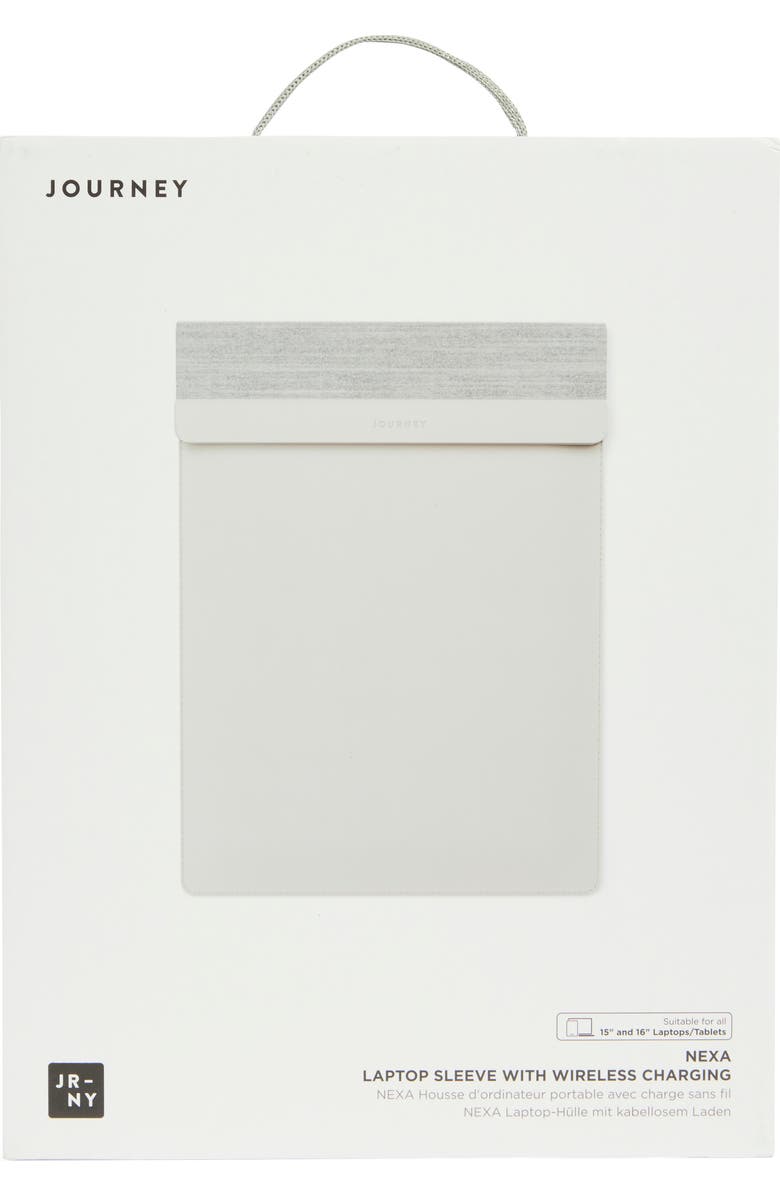 JOURNEY Nexa 15-Inch Wireless Charger Laptop Sleeve, Alternate, color, Dove Grey