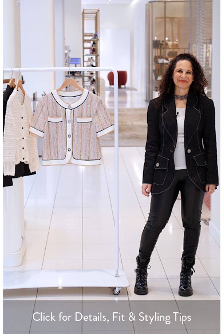 Sterling Sequin Stripe Crop Jacket video