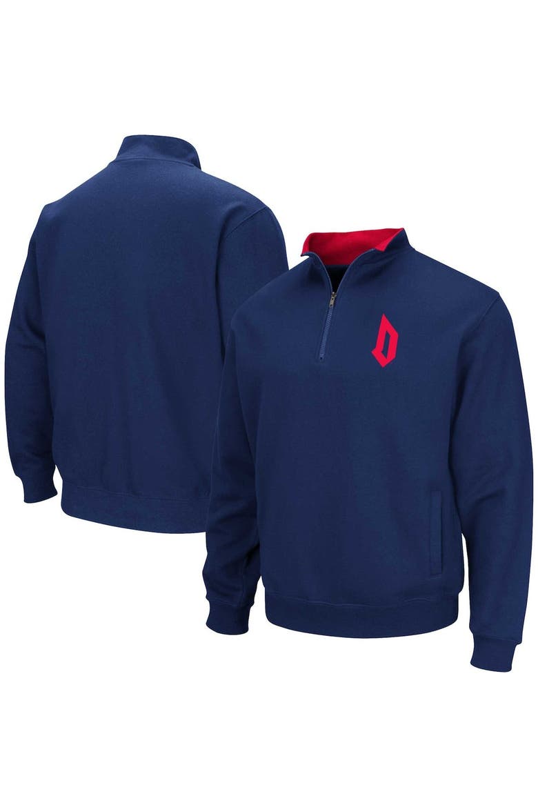 Men's Colosseum Blue Duquesne Dukes Tortugas Quarter-Zip Sweatshirt, Main, color, Blue