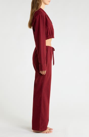 Elevated Flannel Crop Pajamas