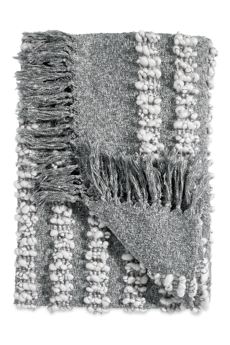Pure Bobble Throw Blanket, Main, color, GREY