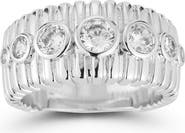 SPHERA MILANO Cubic Zirconia Ribbed Ring