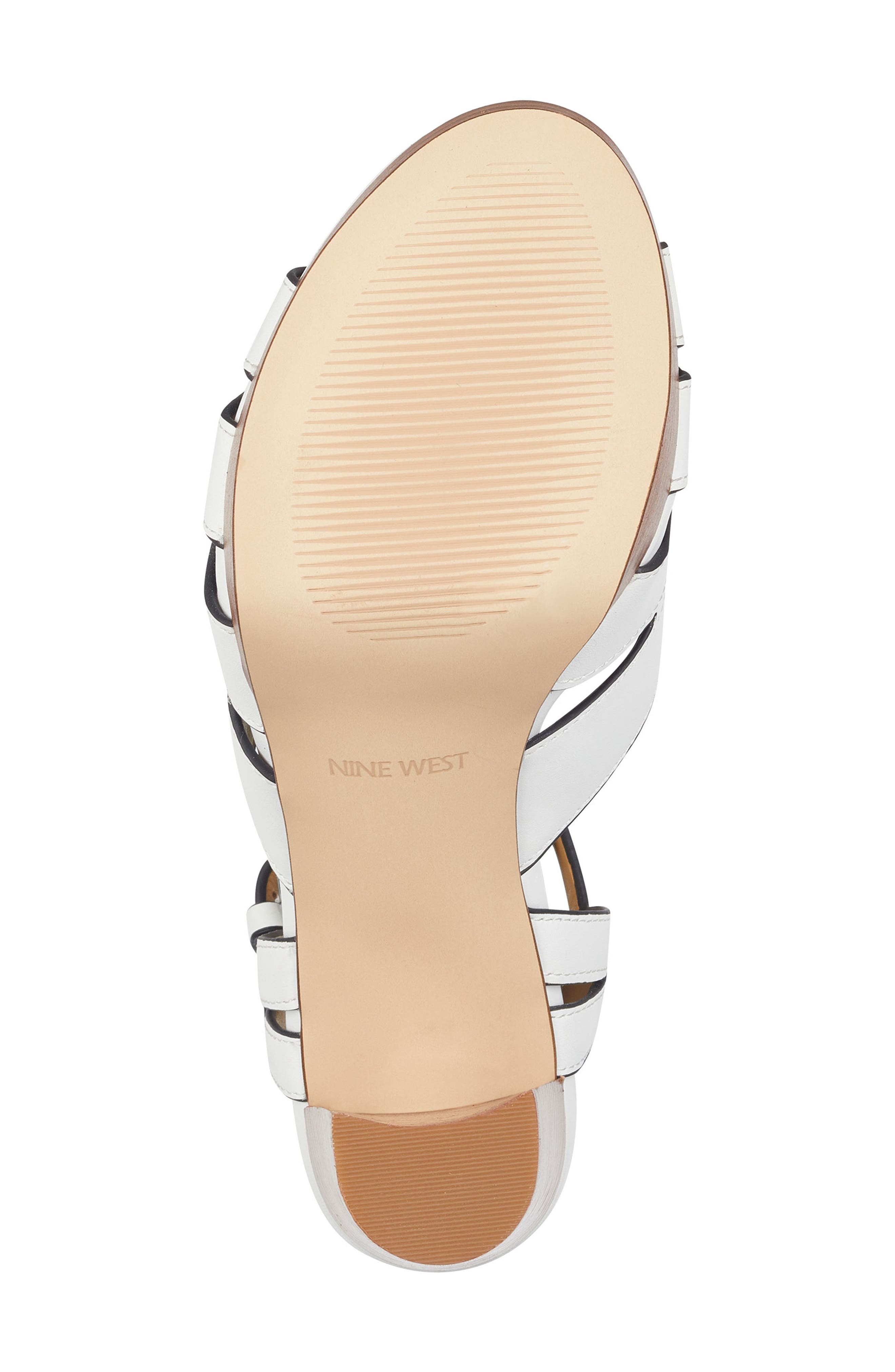 Delilah Cutout Sandal, Alternate, color, WHITE LEATHER