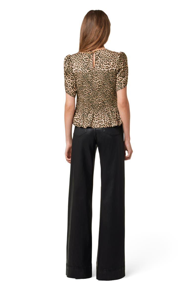 The Mia Coated High Waist Wide Leg Jeans, Alternate, color, BLACK