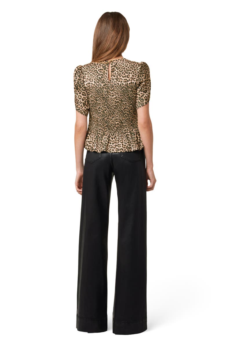 Joe's Jeans The Mia Coated High Waist Wide Leg Jeans, Alternate, color, Black