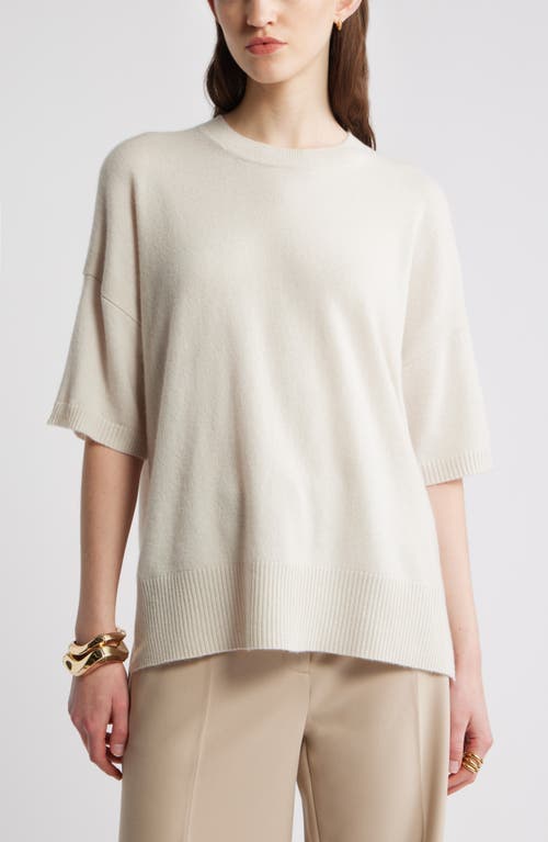 Nordstrom Short Sleeve Cashmere Sweater In Neutral