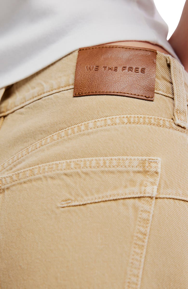 Free People Fable Twisted Seam Jeans, Alternate, color, Oat Latte