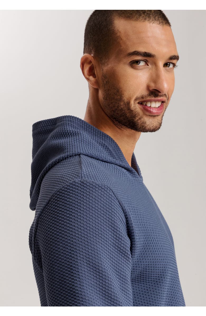 Hanro Smartwear Cotton Hoodie, Alternate, color, Vintage Indigo