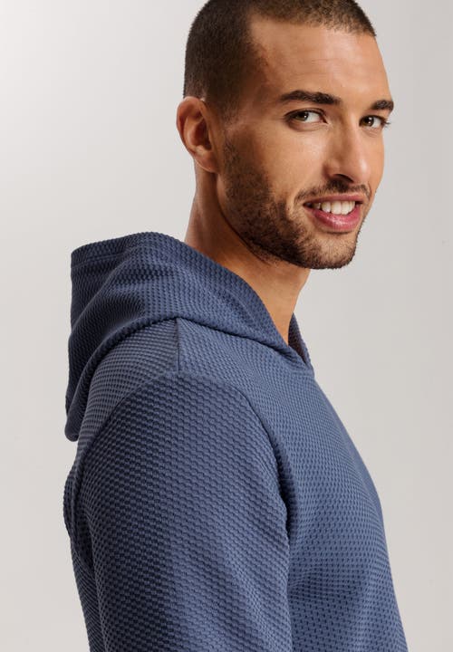 Hanro Smartwear Cotton Hoodie In Vintage Indigo