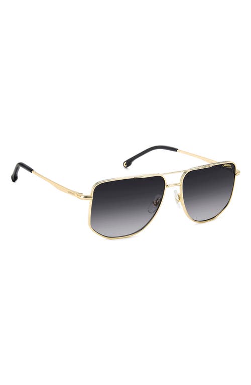 Carrera Eyewear 59mm Gradient Navigator Sunglasses In Gold Black/dark Grey Sf