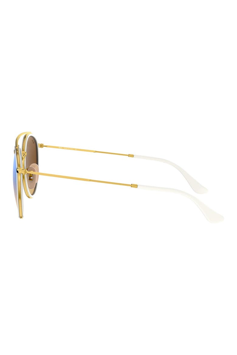 51mm Round Sunglasses, Alternate, color, GOLD TORTOISE