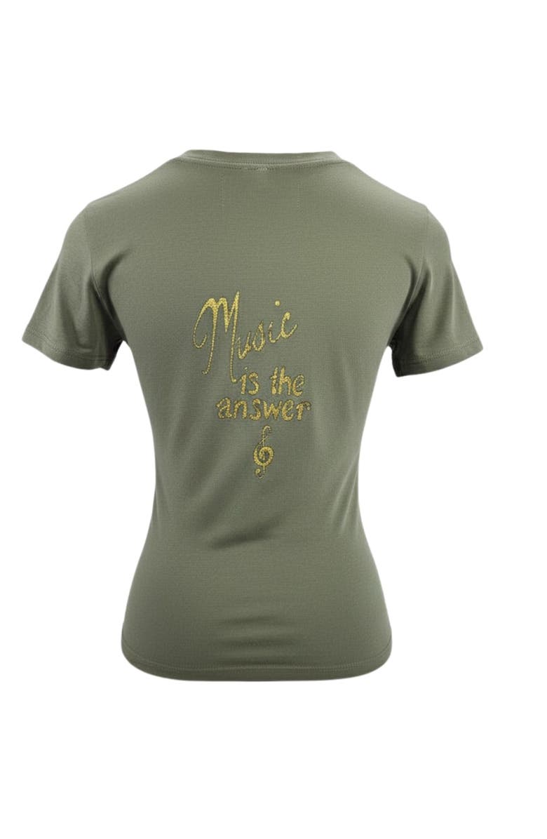 Madison Maison Music Is The Answer T-Shirt, Alternate, color, Khaki
