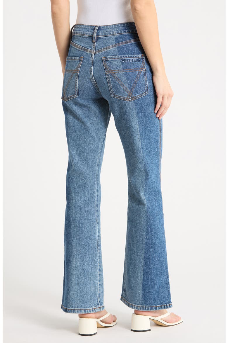 High Rise Flare Leg Jeans, Alternate, color, CAMPUS WASH
