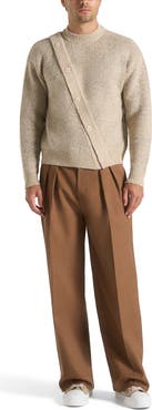 Manière De Voir Theo Asymmetric Brushed Wool Knit Jumper