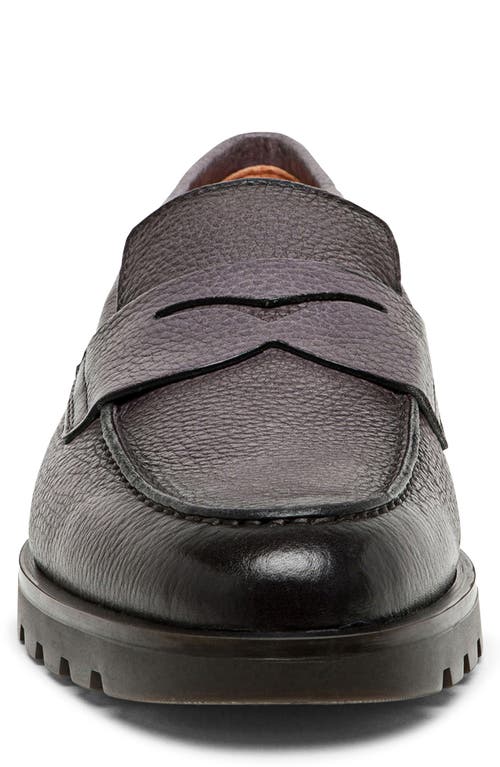 Santoni Rock Penny Loafer In Gray