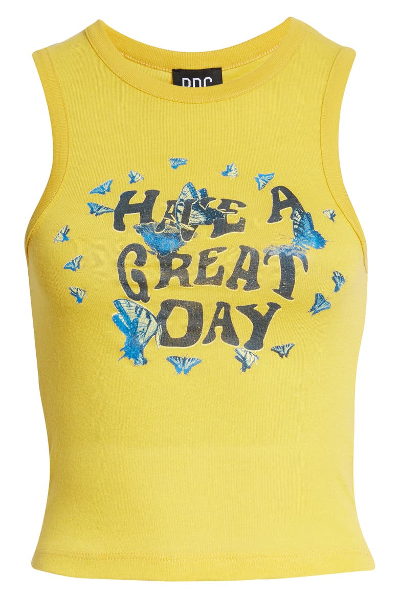 Women's Great Day Cotton Graphic Tank, Alternate, color, YELLOW