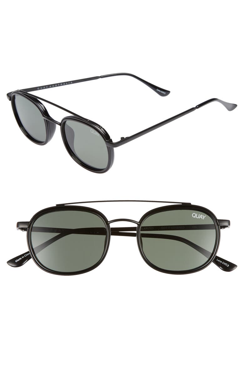 QUAY Australia Got It Covered 50mm Polarized Sunglasses, Main, color, 