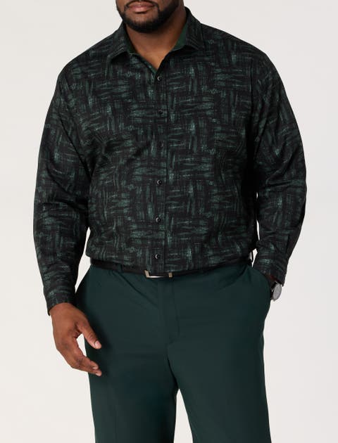 Big & Tall Brush Stroke Sport Shirt