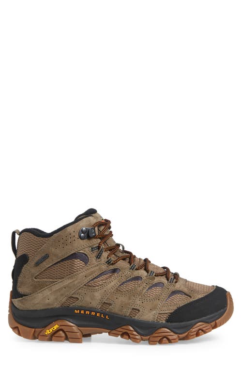 Shop Merrell Moab 3 Mid Waterproof Hiking Shoe In Olive/gum