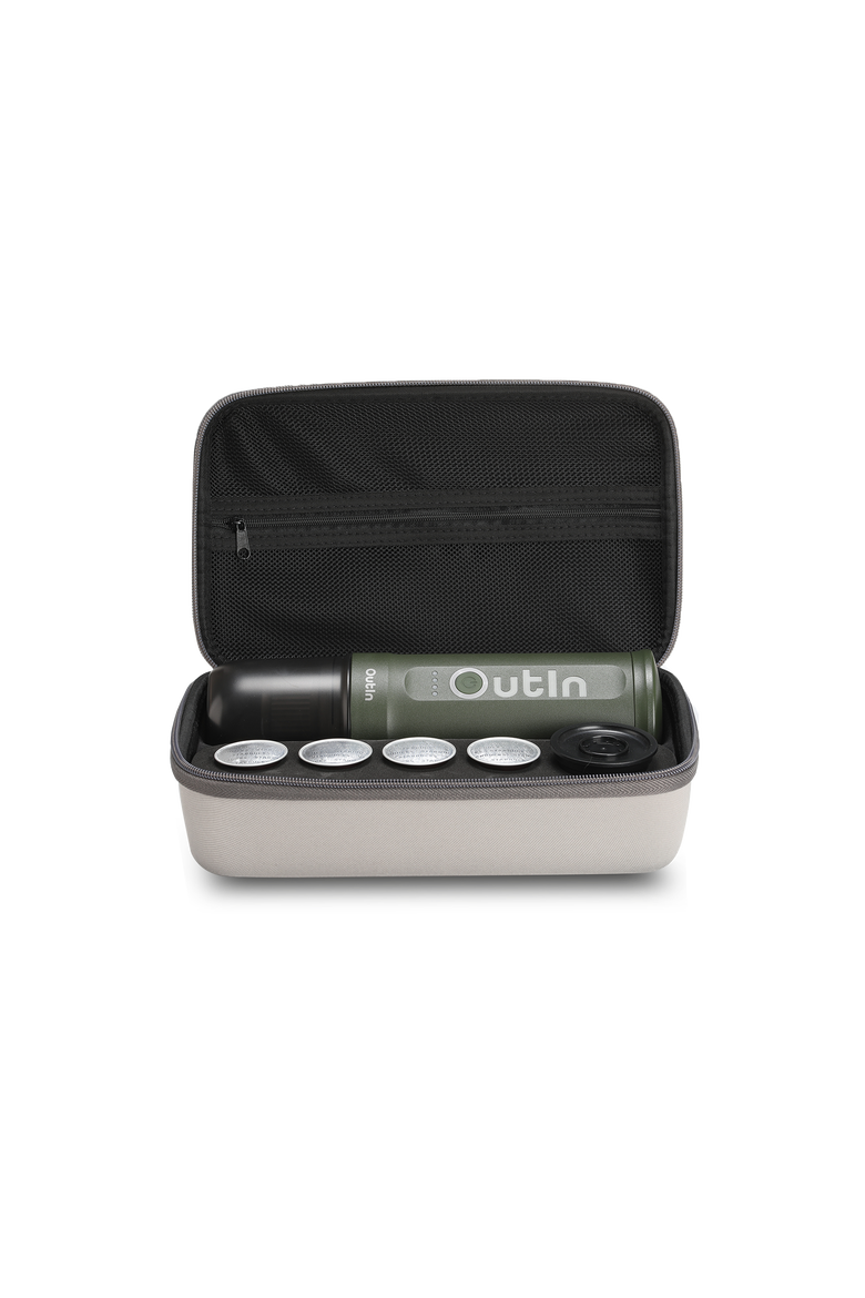 Nano Portable Electric Espresso Machine Travel Kit, Main, color, Forest Green