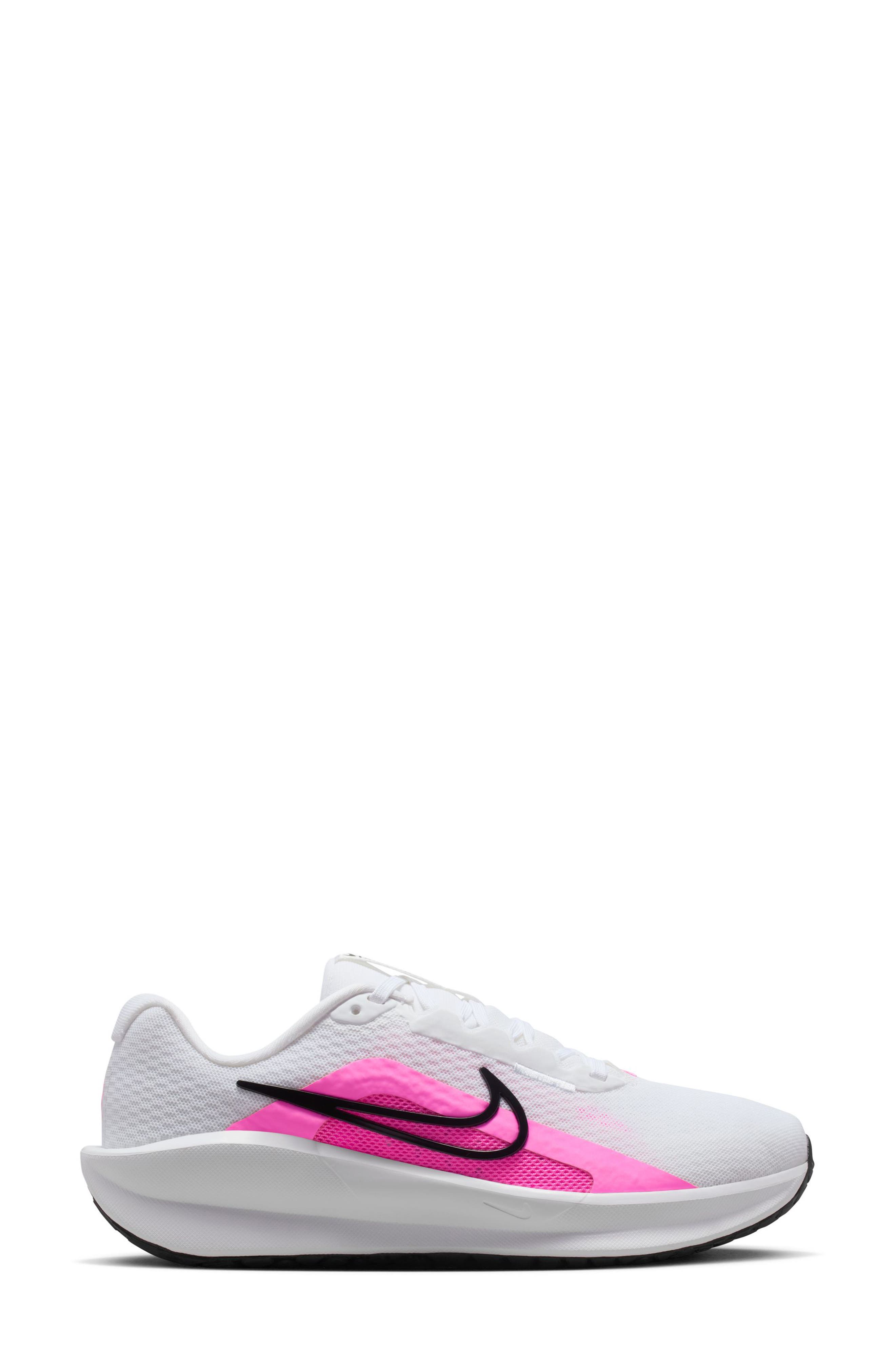 Nike Downshifter 13 Road Running Shoe, Alternate, color, White/ Pink Spell/ Black