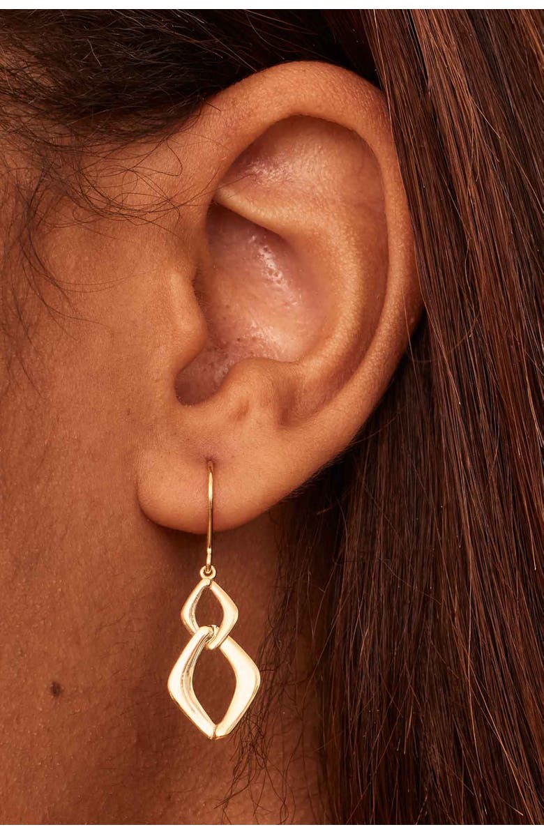 Oradina 14K Yellow Gold Dream Link Drop Earrings, Alternate, color, 