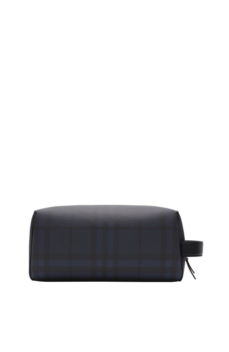 Burberry Check Travel Pouch, Alternate, color, Navy