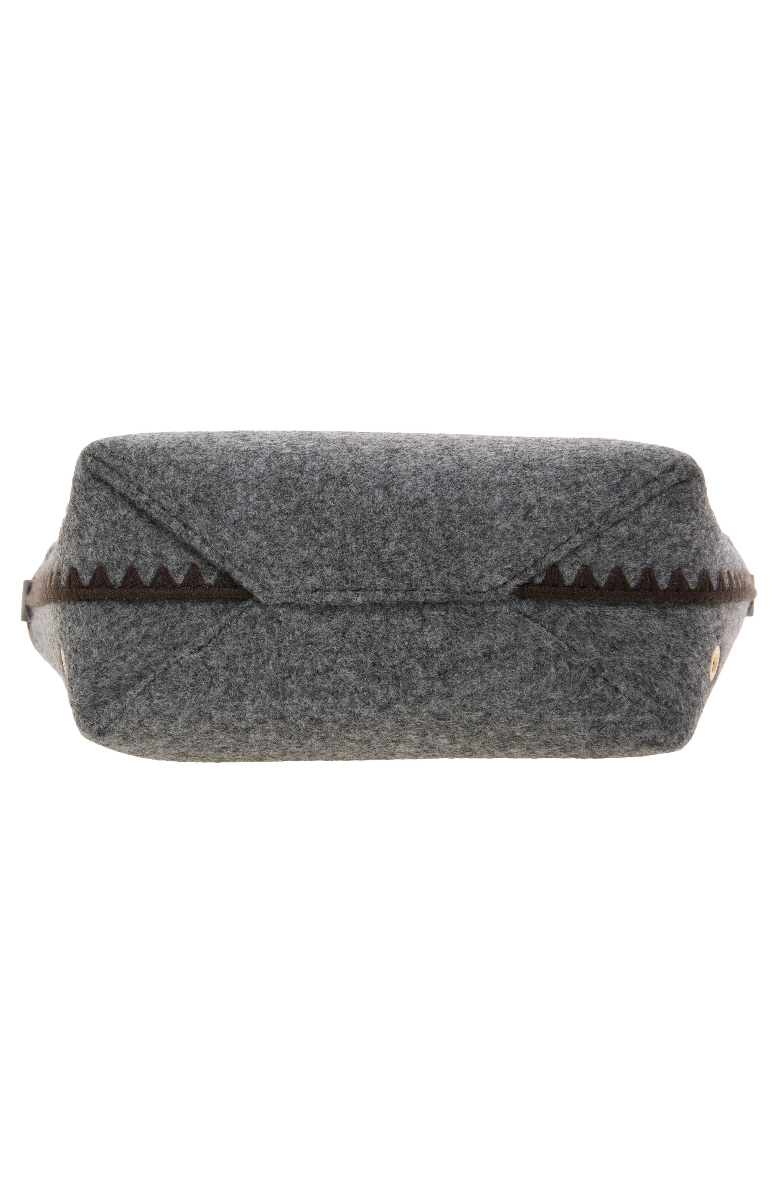 Very Micro Felt Tote Bag, Alternate, color, GREY