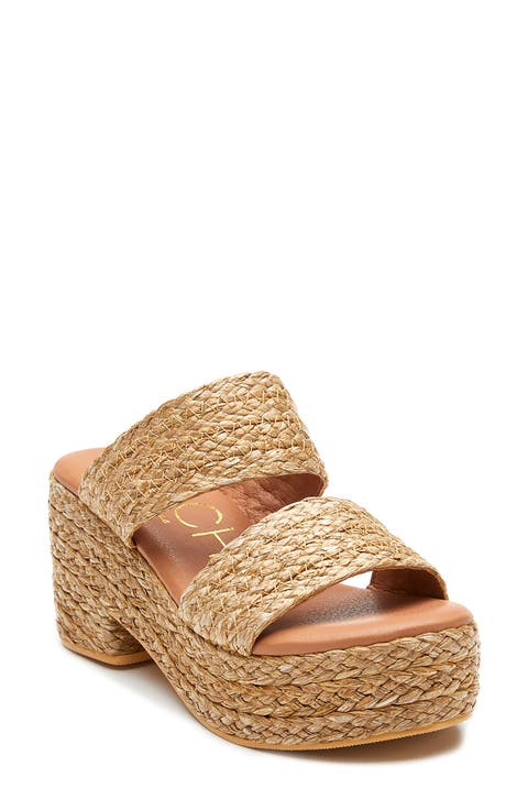 Ocean Ave Espadrille Platform Slide Sandal (Women)