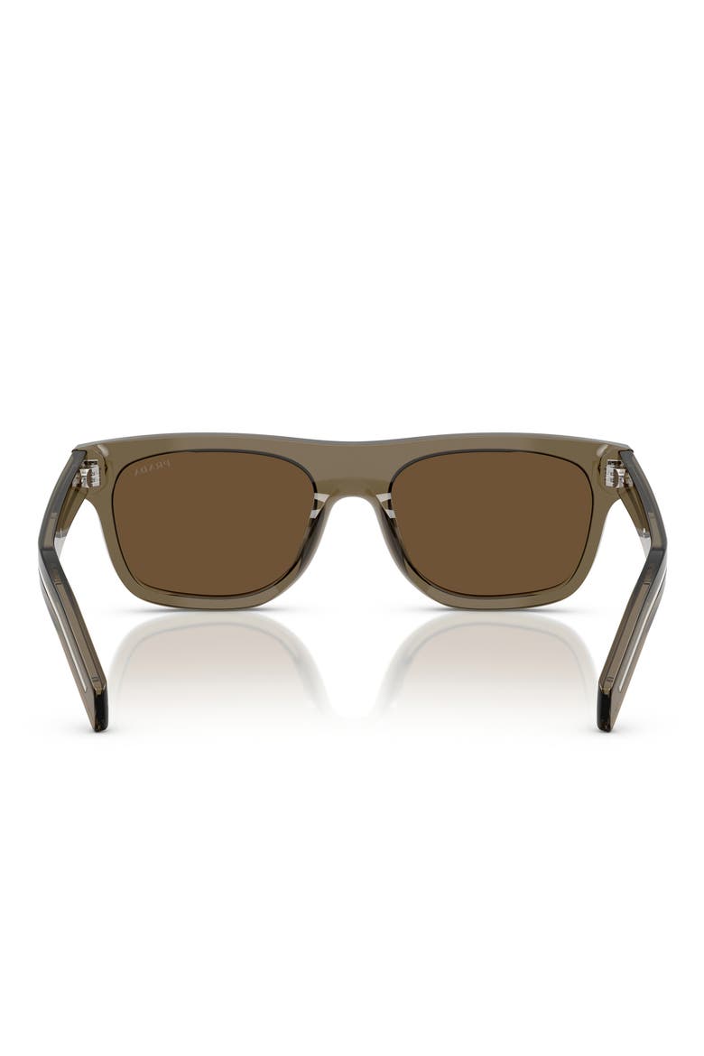 55mm Pillow Sunglasses, Alternate, color, DARK BROWN