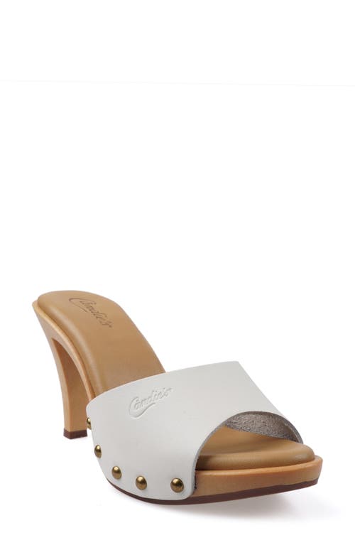 Candies Candie's Emiliana Platform Sandal In White Leather