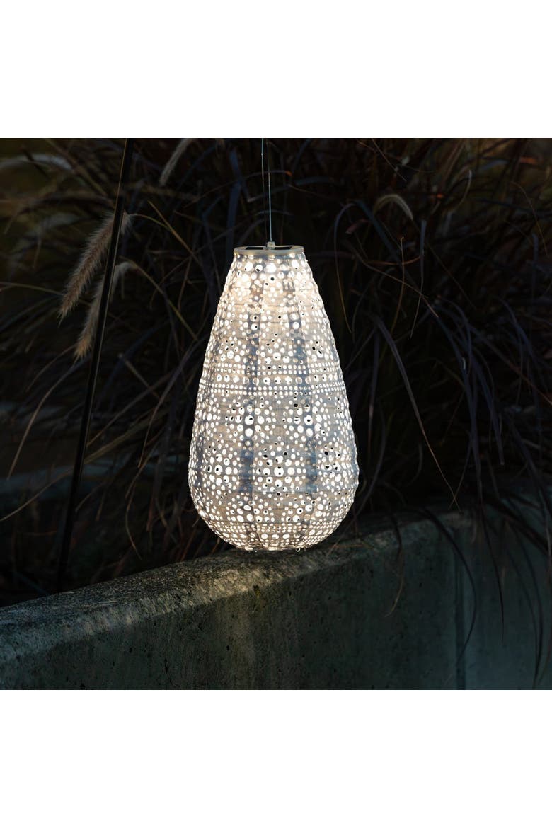 Soji Stella - Teardrop Blossom - Solar Lantern, Alternate, color, White