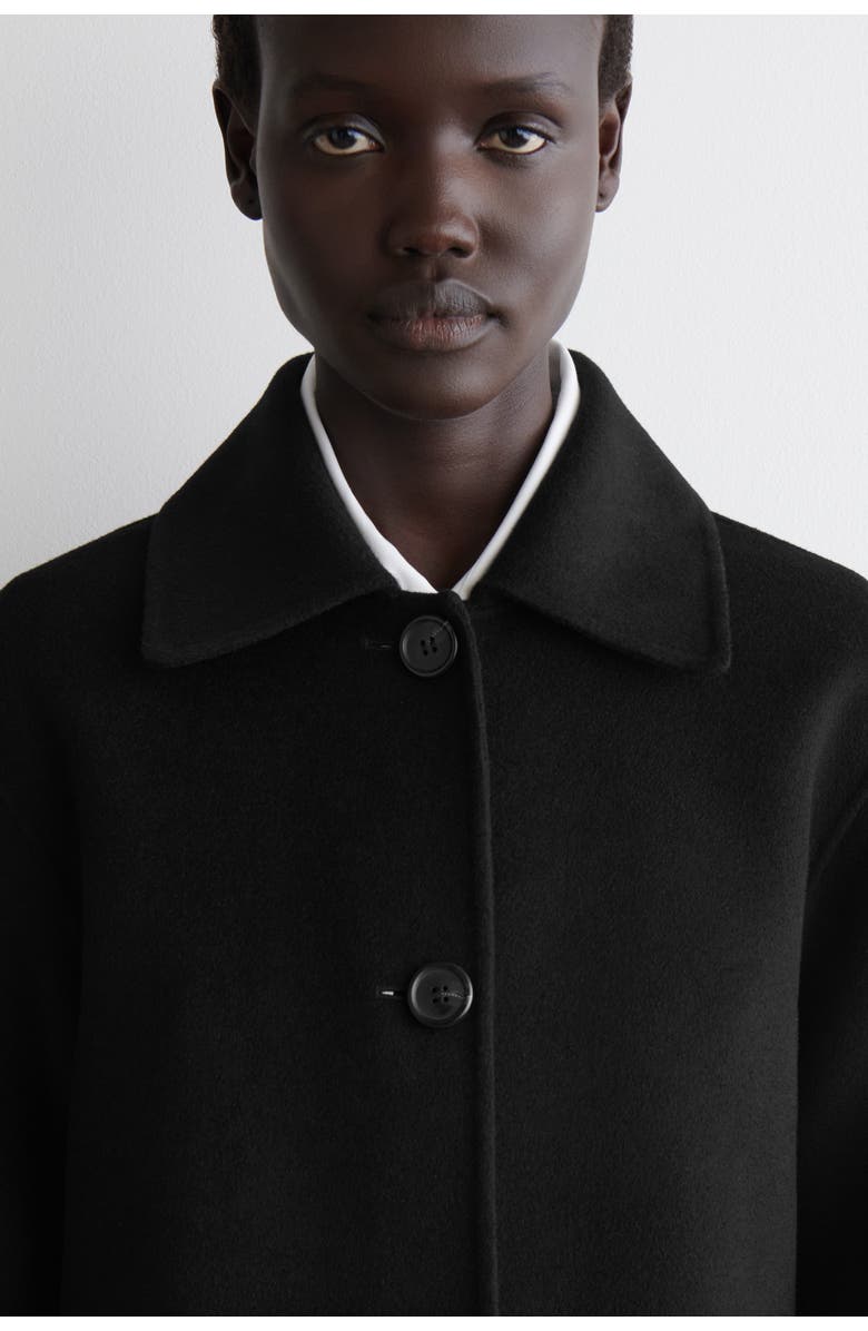 COS Double-Faced Wool Short Jacket, Alternate, color, Black