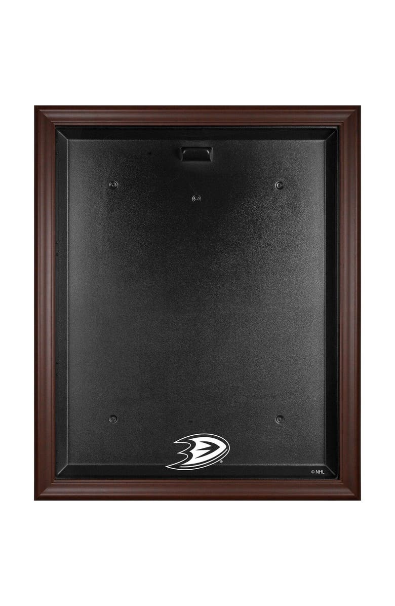 FANATICS AUTHENTIC Anaheim Ducks Brown Framed Logo Jersey Display Case, Main, color,