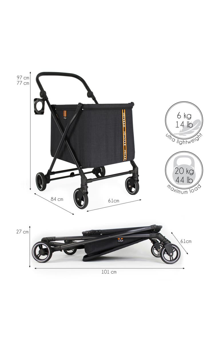 My Duque Personal Shopping Cart, Alternate, color, Black