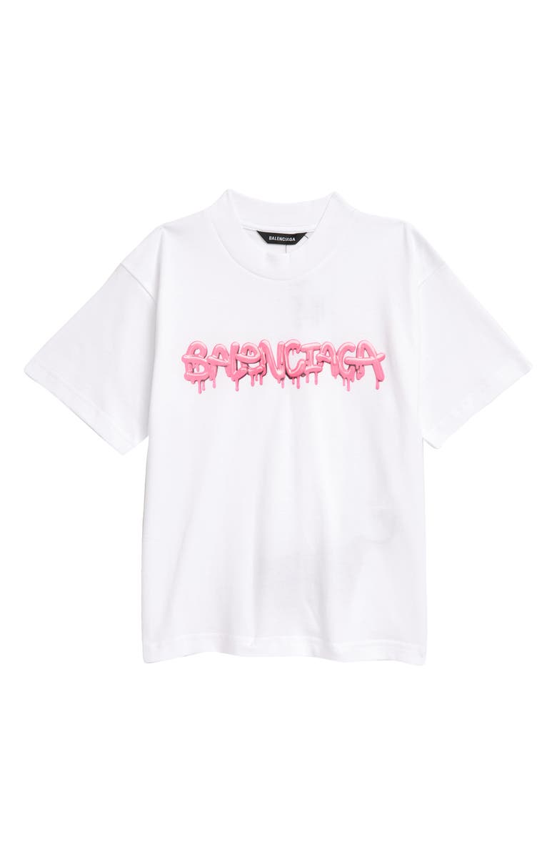 Balenciaga Kids' Slime Logo Cotton Graphic Tee, Main, color, 